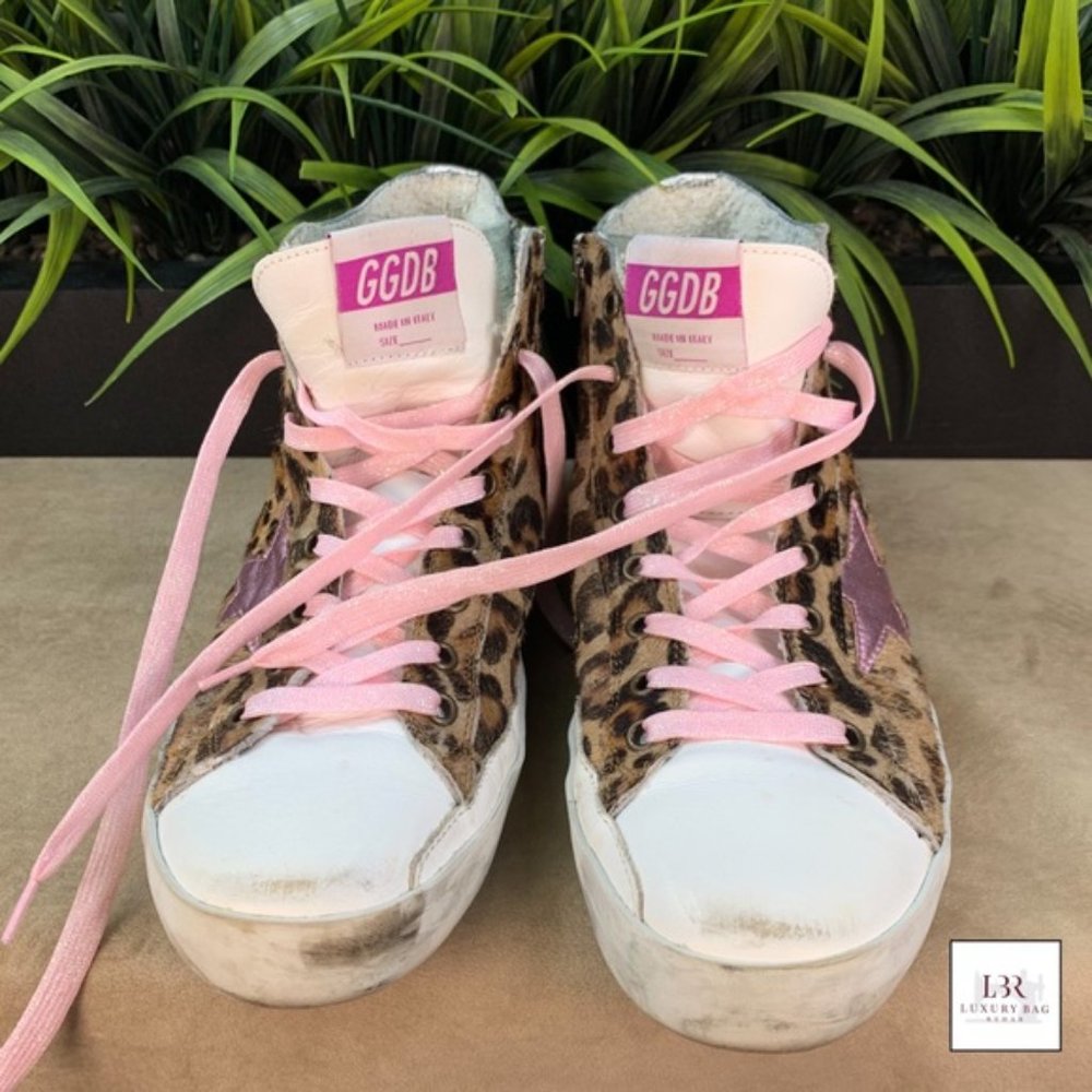 GOLDEN GOOSE Francy High-Top Star Pink & Euro 40 - Picture 5 of 10